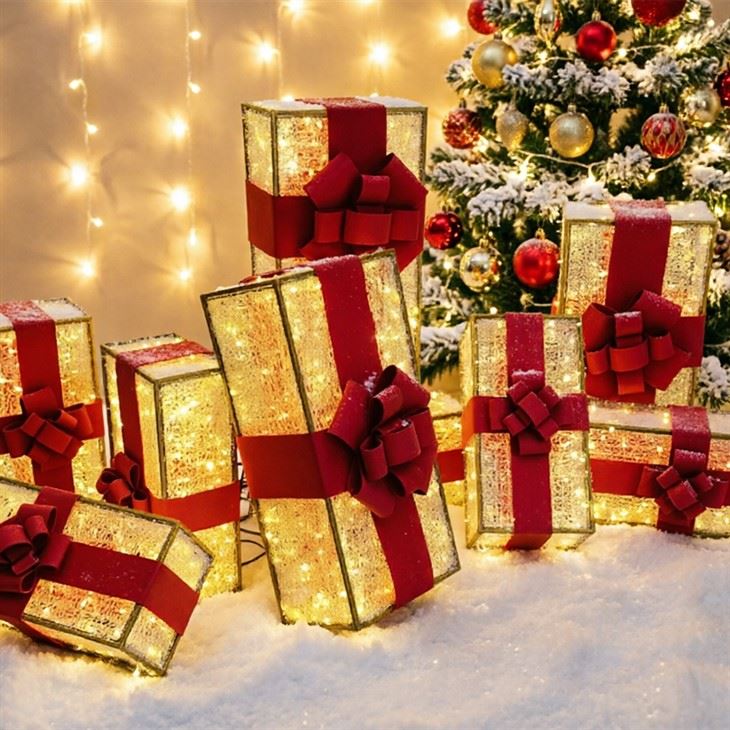 outdoor lighted present boxes outdoor lighted present boxes