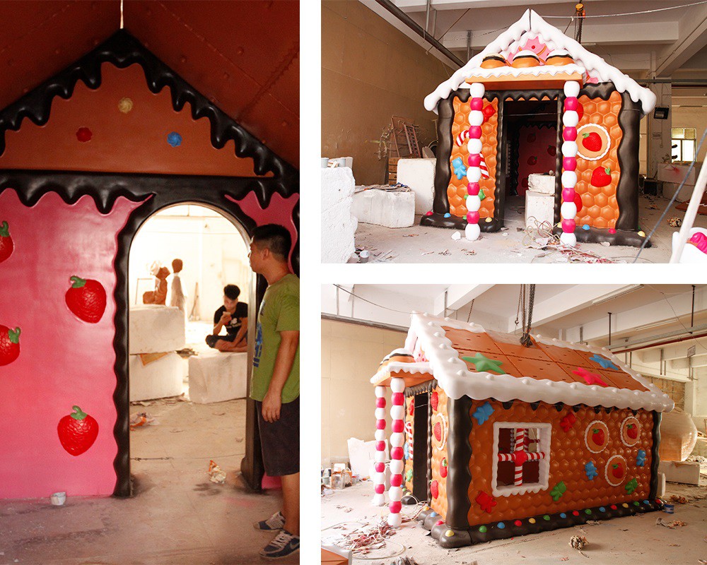 Gingerbread House Outdoor Christmas Decorations Made in China